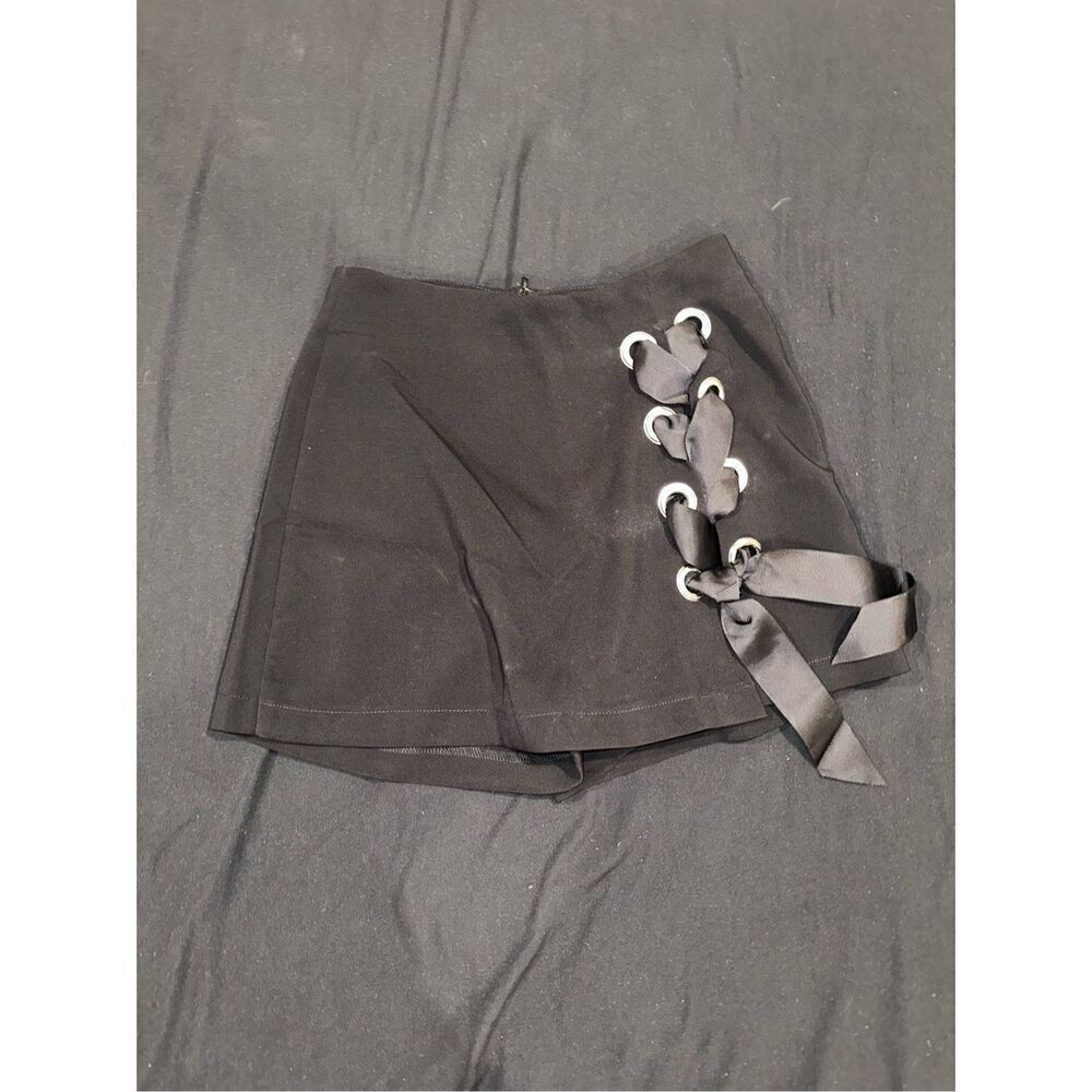Black womens skort skirt shorts size XS